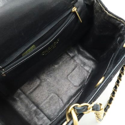 Chanel Sac Chain Tote en coton noir