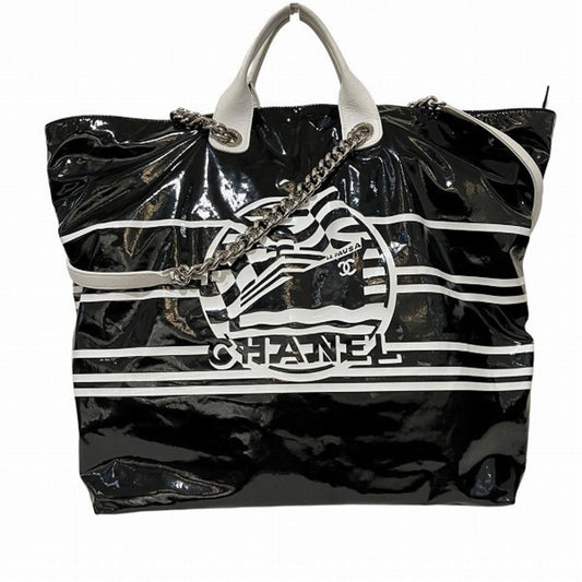 Chanel Sac La Pausa en vinyle noir