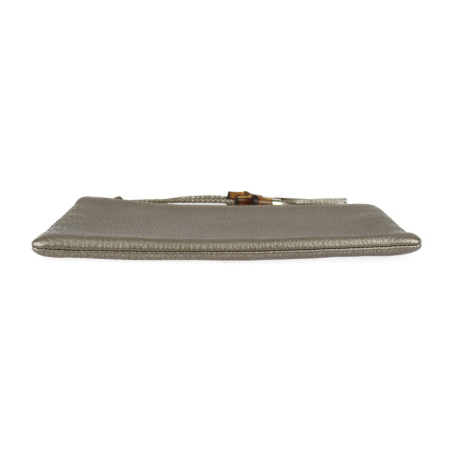 GUCCI Bamboo Clutch Bag 376854 Leather Gold Series Second Pouch Tassel