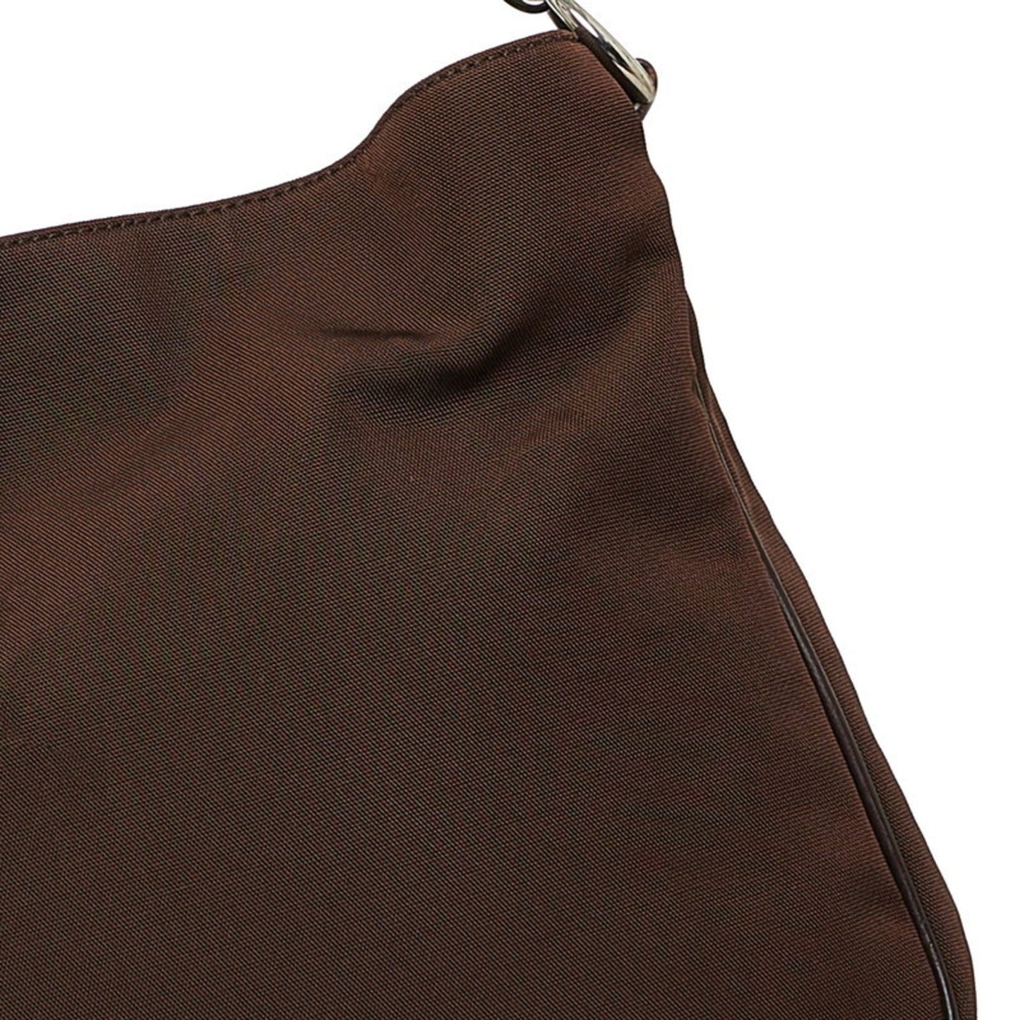 GUCCI Bamboo Handbag One Shoulder Bag 001 1638 Brown Black Nylon Leather Ladies