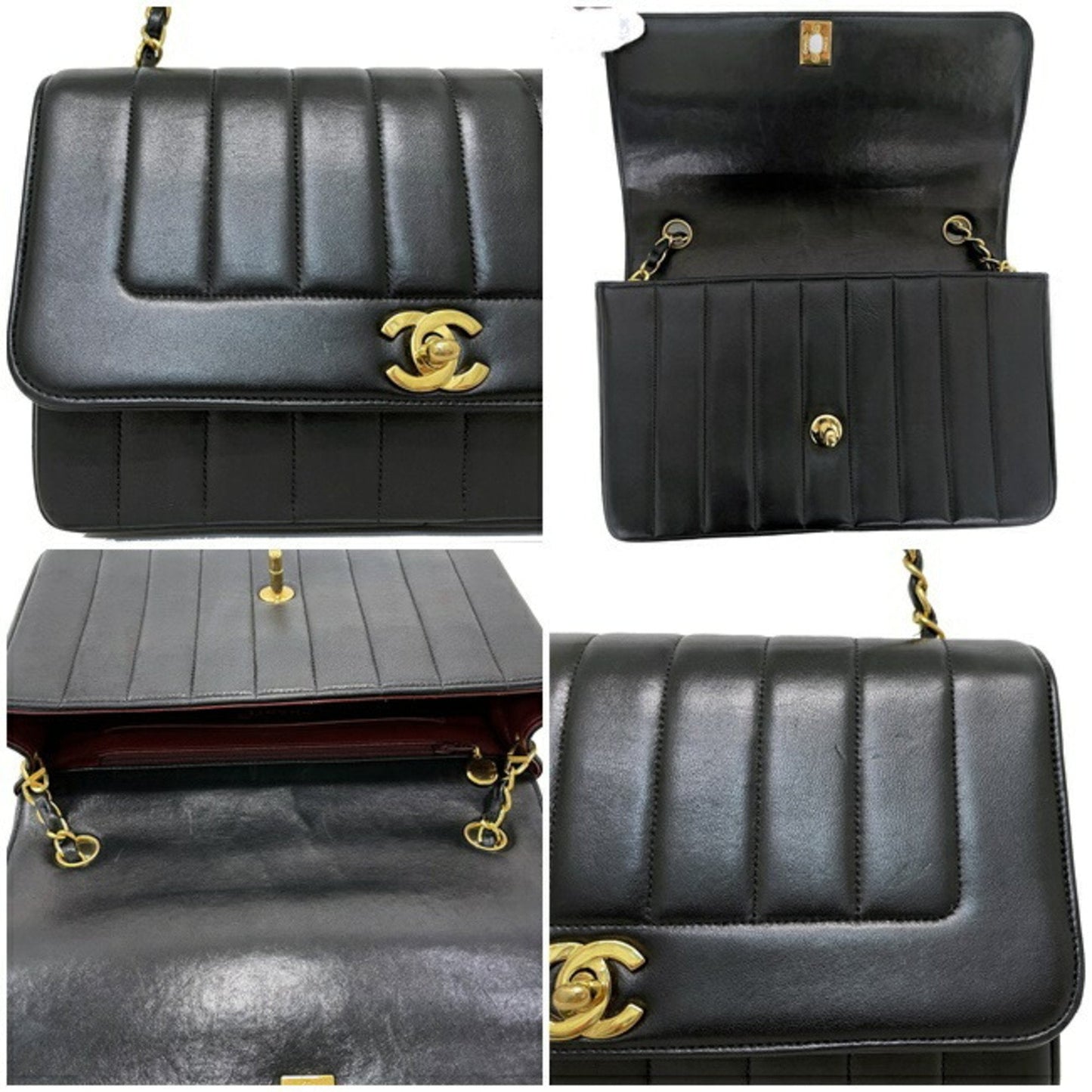 Chanel Sac Single Flap en cuir noir