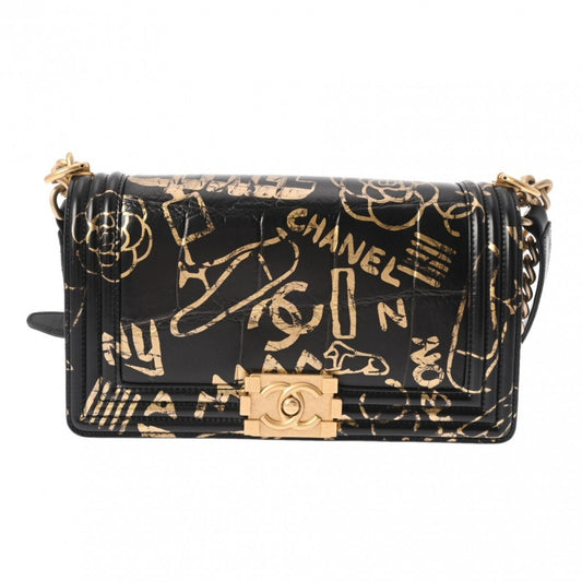Chanel Sac Boy en cuir noir