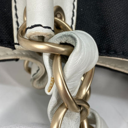 Chanel Sac Chain Tote en toile noir