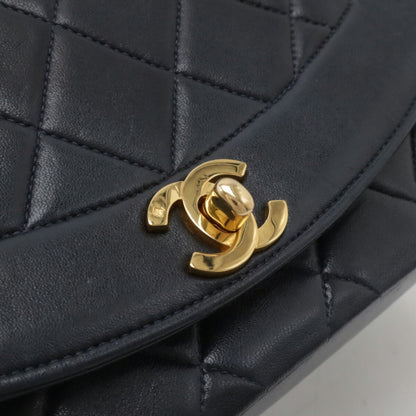 Chanel Sac Diana en cuir bleu