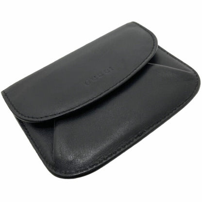 GUCCI 95971 1502 Women's Leather Coin Purse/coin Case Black