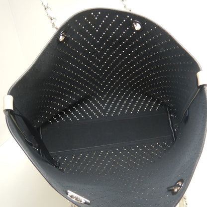 Chanel Sac Chain Tote en cuir caviar gris