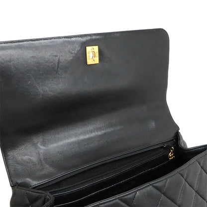 Chanel Sac Flap en cuir noir