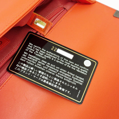 Chanel Sac Boy en cuir orange