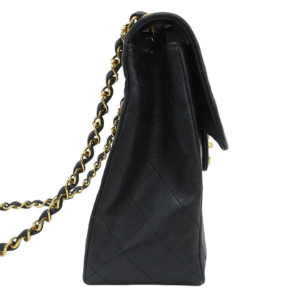 Chanel Sac Single Flap en cuir noir