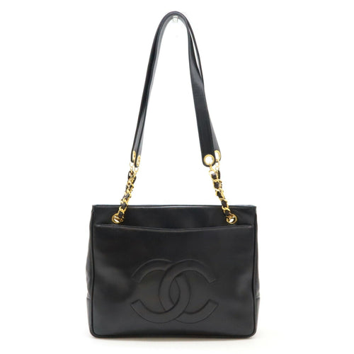 Chanel Sac Chain Tote en cuir noir