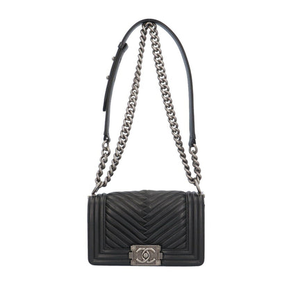 Chanel Sac Boy en cuir noir