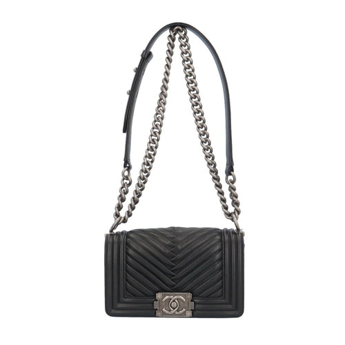 Chanel Sac Boy en cuir noir