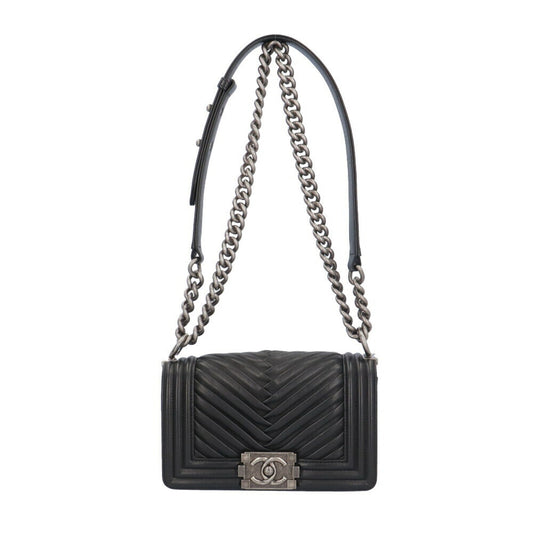 Chanel Sac Boy en cuir noir