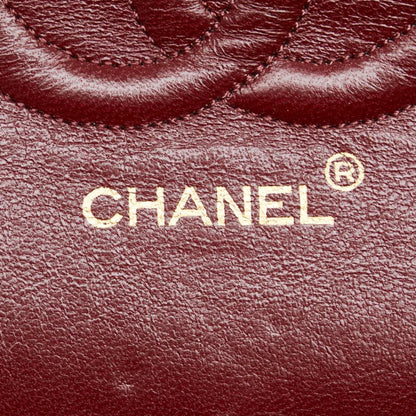 Chanel Sac Double Flap en coton noir