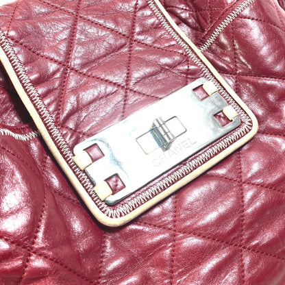 Chanel Sac Chain Tote en cuir rouge