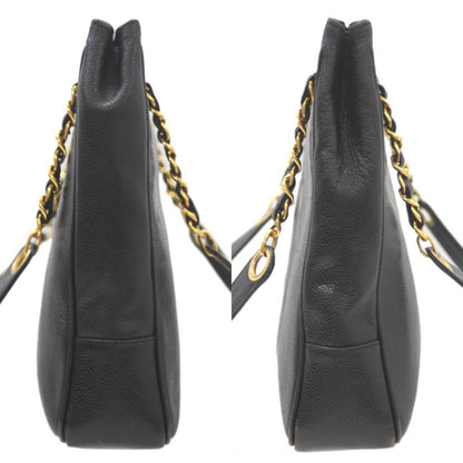 Chanel Sac Chain Tote en cuir caviar noir