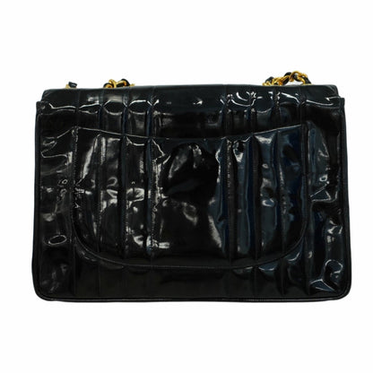 Chanel Sac Mademoiselle en cuir verni noir