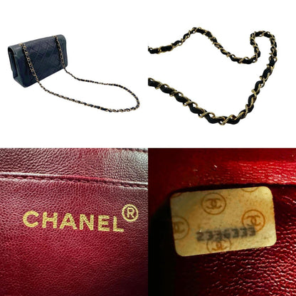 Chanel Sac Diana en cuir bleu