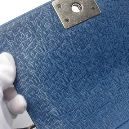 Chanel Sac Boy en cuir bleu