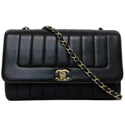 Chanel Sac Single Flap en cuir noir