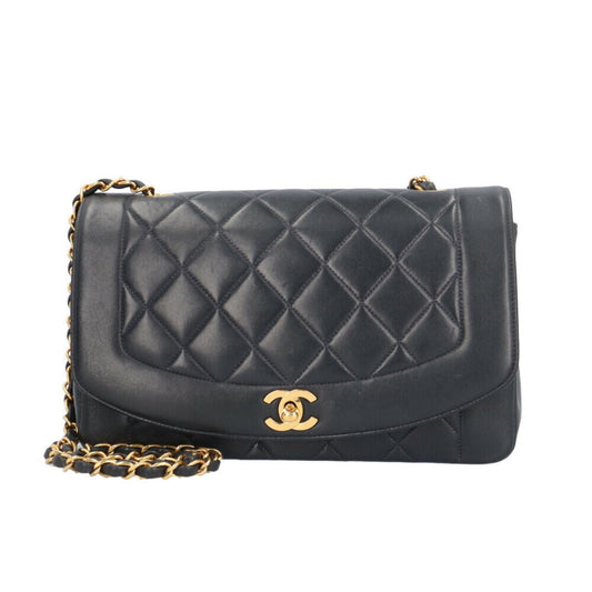 Chanel Sac Diana en cuir bleu