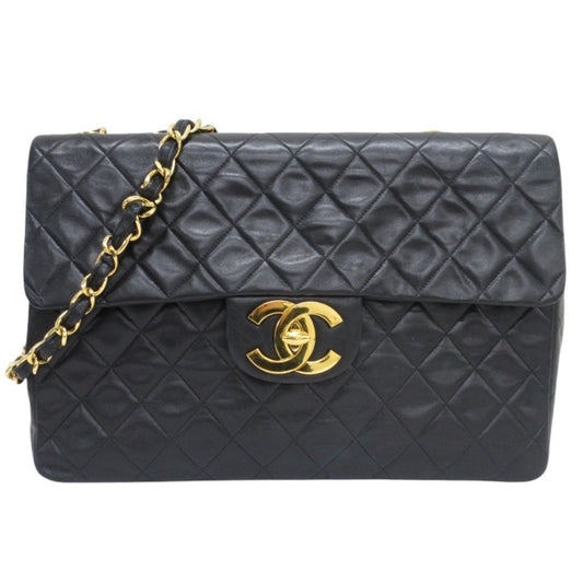 Chanel Sac Single Flap en cuir noir