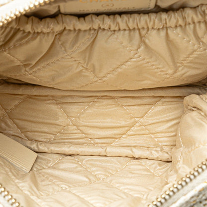 Chanel Sac Deauville en tweed blanc
