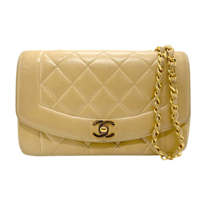 Chanel Sac Diana en cuir beige