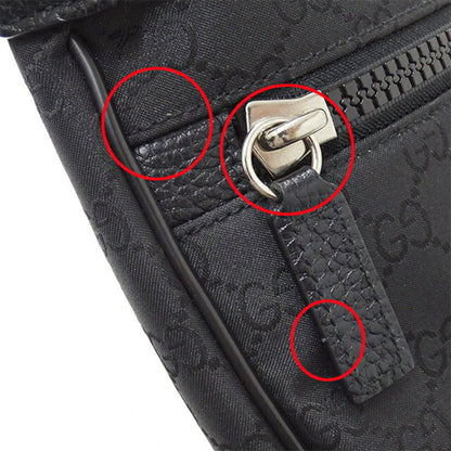 GUCCI bag men's shoulder nylon black 449184