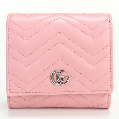 GUCCI Bifold Wallet GG Marmont 598629 Leather Ladies