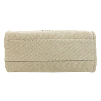 Chanel Sac Deauville en toile beige