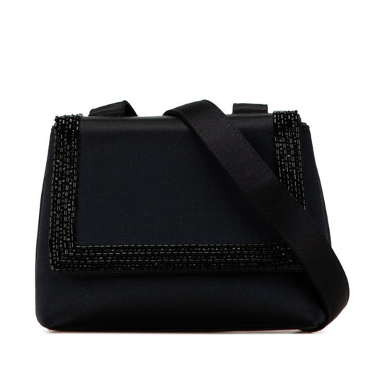Chanel Sac Square en satin noir