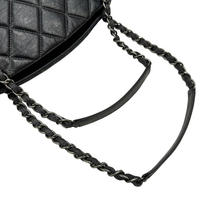 Chanel Sac Mademoiselle en cuir gris