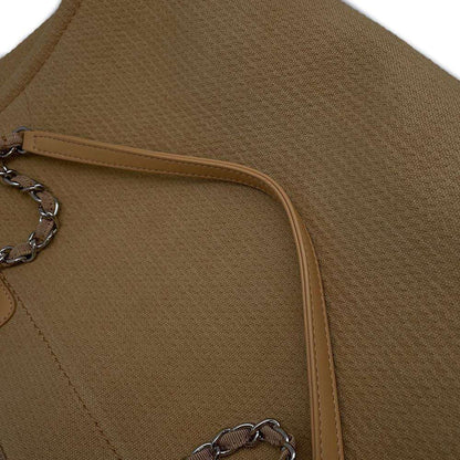 Chanel Sac Deauville en toile beige