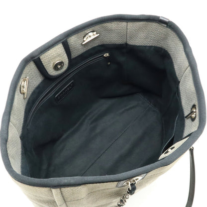 Chanel Sac Deauville en toile noir