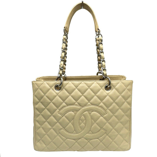 Chanel Sac GST en cuir caviar beige