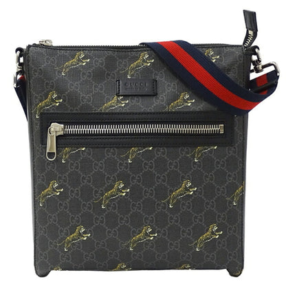GUCCI Bag Men's GG Supreme Shoulder Black 474137 Tiger