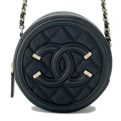 Chanel Sac Filigree en cuir caviar noir