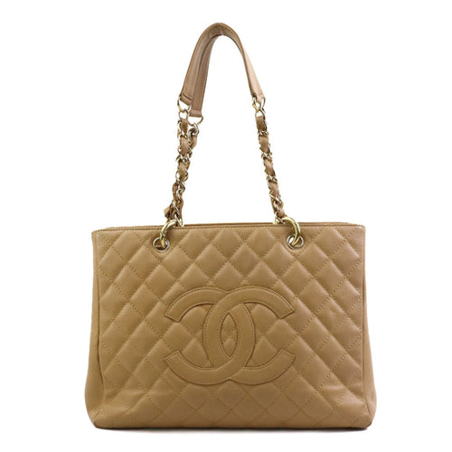 Chanel Sac GST en cuir caviar beige