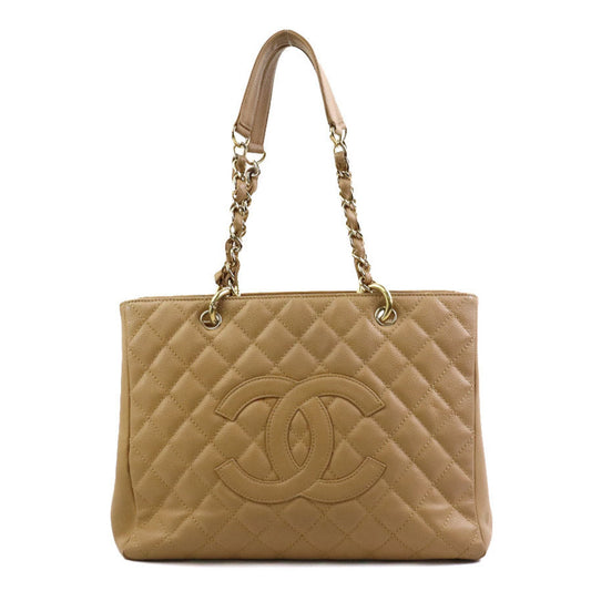 Chanel Sac GST en cuir caviar beige