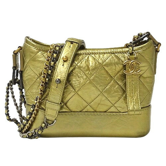Chanel Sac Gabrielle en cuir dor