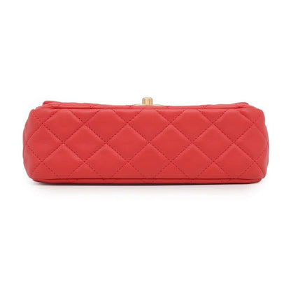 Chanel Sac Single Flap en cuir rouge