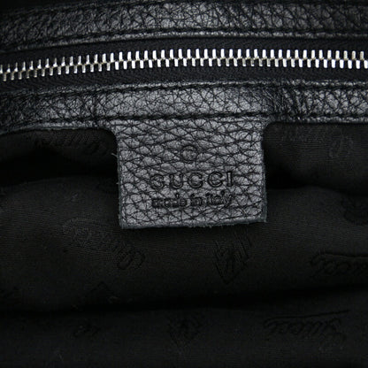 GUCCI Bamboo Hobo One Shoulder Bag 232930 Black Leather Women's
