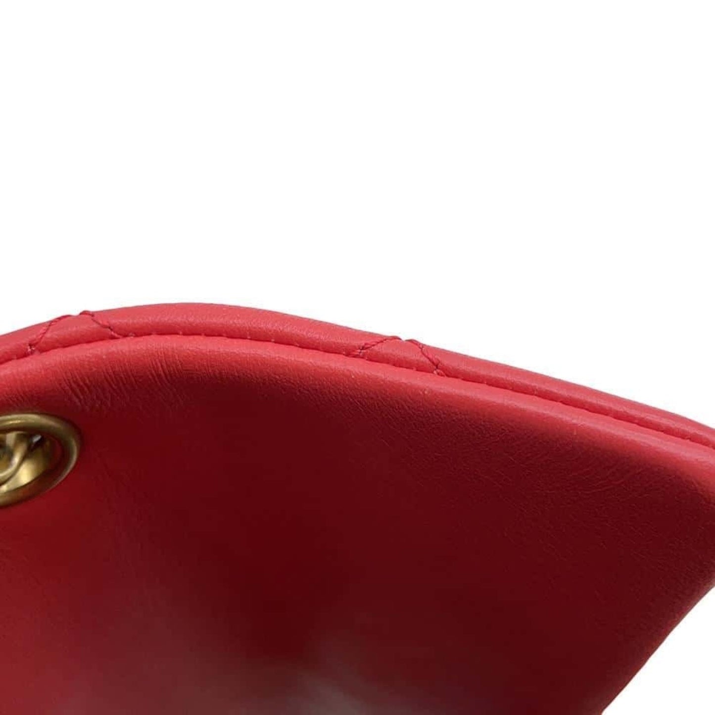 Chanel Sac Single Flap en cuir rouge