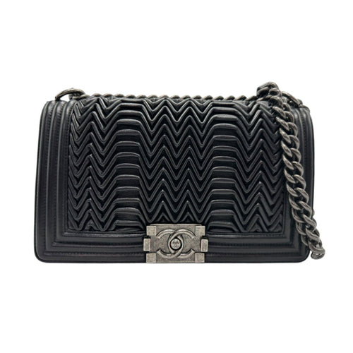 Chanel Sac Boy en cuir noir