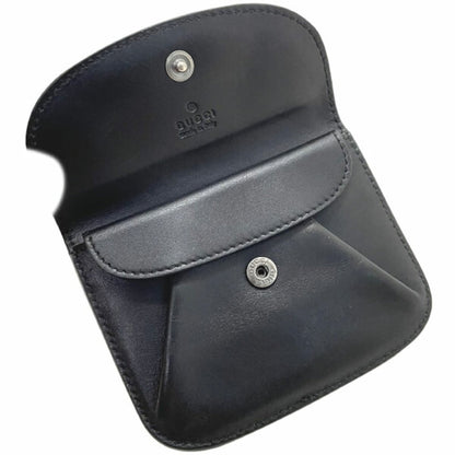 GUCCI 95971 1502 Women's Leather Coin Purse/coin Case Black