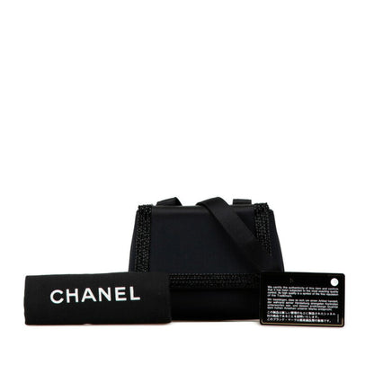 Chanel Sac Square en satin noir