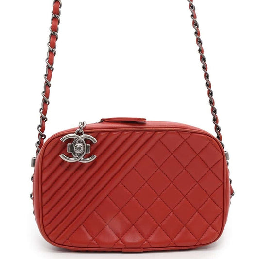 Chanel Sac Boy en cuir rouge