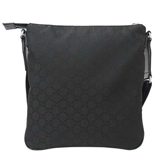 GUCCI bag men's shoulder nylon black 449184