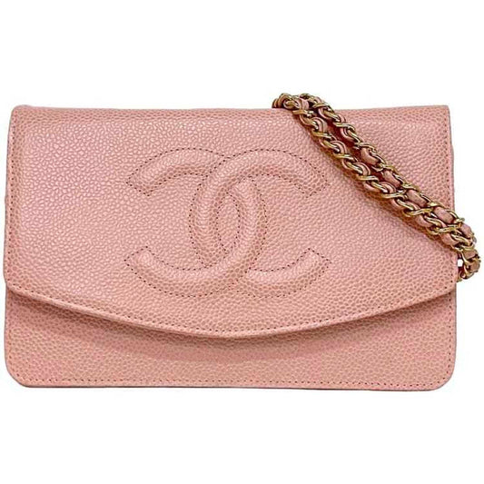 Chanel Sac Flap en cuir caviar rose